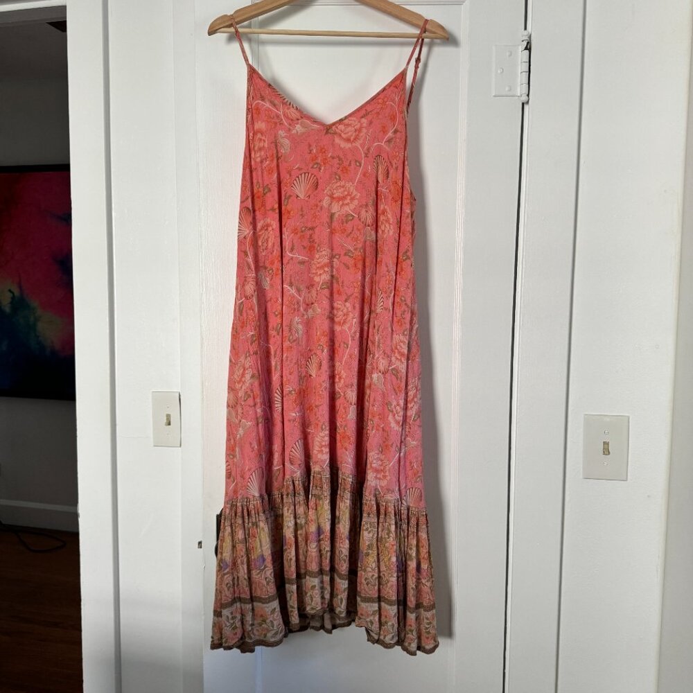 Spell & The Gypsy Seashell Strappy Midi Dress Coral - Size Small - Picture 12 of 16